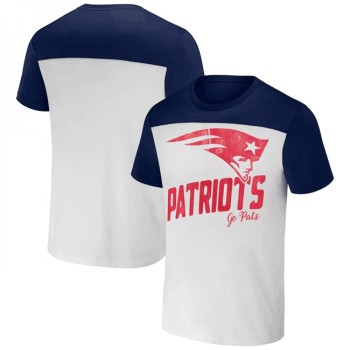 Men's New England Patriots Cream/Navy x Darius Rucker Collection Colorblocked T-Shirt Men's New England Patriots Cream/Navy x Darius Rucker Collection Colorblocked T-Shirt