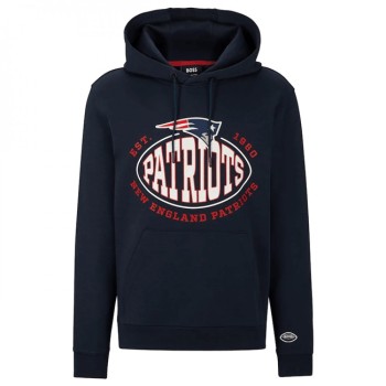 Men's New England Patriots Navy BOSS X Touchback Pullover Hoodie Men's New England Patriots Navy BOSS X Touchback Pullover Hoodie
