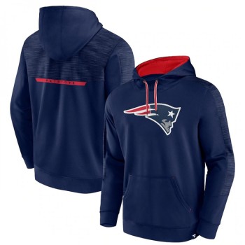 Men's New England Patriots Navy Defender Evo Pullover Hoodie Men's New England Patriots Navy Defender Evo Pullover Hoodie