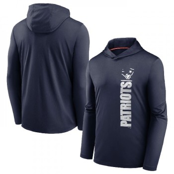 Men's New England Patriots Navy Fan Gear Team Stack Hoodie Performance Long Sleeve T-Shirt Men's New England Patriots Navy Fan Gear Team Stack Hoodie Performance Long Sleeve T-Shirt