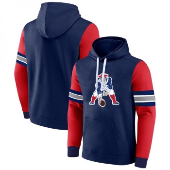 Men's New England Patriots Navy/Red Pullover Hoodie Men's New England Patriots Navy/Red Pullover Hoodie
