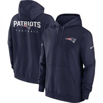 Men's New England Patriots Navy Sideline Club Fleece Pullover Hoodie Men's New England Patriots Navy Sideline Club Fleece Pullover Hoodie