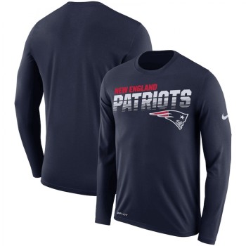 Men's New England Patriots Navy Sideline Line of Scrimmage Legend Performance Long Sleeve T-Shirt Men's New England Patriots Navy Sideline Line of Scrimmage Legend Performance Long Sleeve T-Shirt