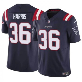 Men's New England Patriots #36 Kevin Harris Navy 2023 F.U.S.E. Vapor Limited Stitched Football Jersey Men's New England Patriots #36 Kevin Harris Navy 2023 F.U.S.E. Vapor Limited Stitched Football Jersey