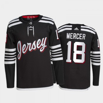 Men's New Jersey Devils #18 Dawson Mercer 2021/22 Black Stitched Jersey Men's New Jersey Devils #18 Dawson Mercer 2021/22 Black Stitched Jersey