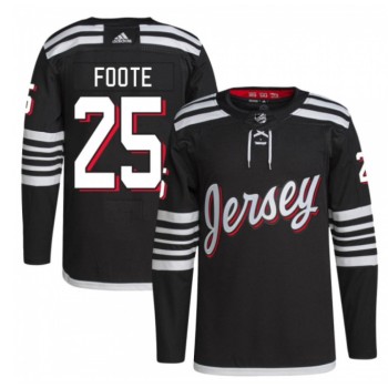 Men's New Jersey Devils #25 Nolan Foote 2021/22 Black Stitched Jersey Men's New Jersey Devils #25 Nolan Foote 2021/22 Black Stitched Jersey