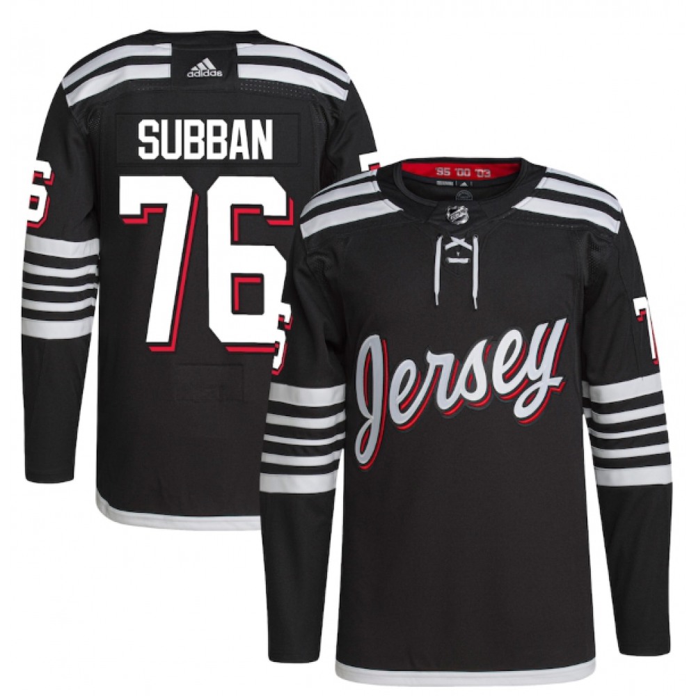 Men's New Jersey Devils #76 P.K. Subban 2021/22 Black Stitched Jersey