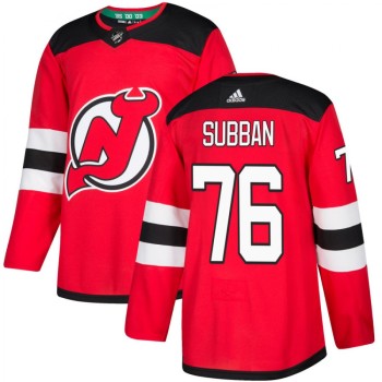 Men's New Jersey Devils #76 P.K. Subban Red Stitched NHL Jersey Men's New Jersey Devils #76 P.K. Subban Red Stitched NHL Jersey