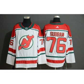 Men's New Jersey Devils #76 P.K. Subban White Stitched NHL Jersey Men's New Jersey Devils #76 P.K. Subban White Stitched NHL Jersey