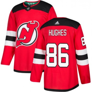 Men's New Jersey Devils #86 Jack Hughes Red Stitched NHL Jersey Men's New Jersey Devils #86 Jack Hughes Red Stitched NHL Jersey