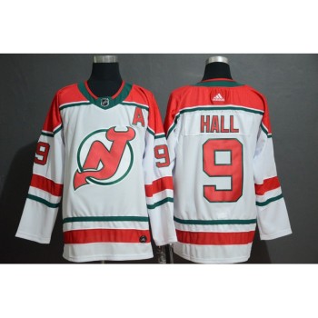 Men's New Jersey Devils #9 Taylor Hall White Stitched NHL Jersey Men's New Jersey Devils #9 Taylor Hall White Stitched NHL Jersey