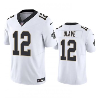 Men's New Orleans Saints #12 Chris Olave White 2023 F.U.S.E. Vapor Untouchable Limited Stitched Jersey Men's New Orleans Saints #12 Chris Olave White 2023 F.U.S.E. Vapor Untouchable Limited Stitched Jersey