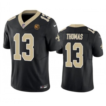 Men's New Orleans Saints #13 Michael Thomas Black 2023 F.U.S.E. With John Madden Patch Vapor Limited Stitched Football Jersey Men's New Orleans Saints #13 Michael Thomas Black 2023 F.U.S.E. With John Madden Patch Vapor Limited Stitched Football Jersey