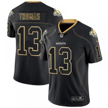 Men's New Orleans Saints #13 Michael Thomas Lights Out Black Color Rush Limited Stitched NFL Jersey Men's New Orleans Saints #13 Michael Thomas Lights Out Black Color Rush Limited Stitched NFL Jersey