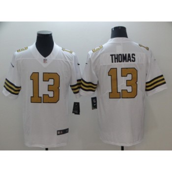 Men's New Orleans Saints #13 Michael Thomas White Limited Rush Stitched NFL Jersey Men's New Orleans Saints #13 Michael Thomas White Limited Rush Stitched NFL Jersey