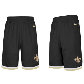 Men's New Orleans Saints 2019 Black Knit Performance Shorts Men's New Orleans Saints 2019 Black Knit Performance Shorts
