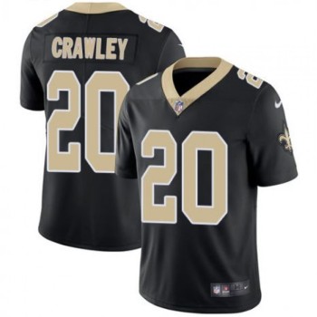 Men's New Orleans Saints #20 Ken Crawley Black Vapor Untouchable Limited Stitched NFL Jersey Men's New Orleans Saints #20 Ken Crawley Black Vapor Untouchable Limited Stitched NFL Jersey