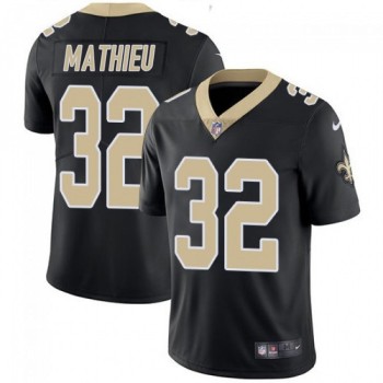 Men's New Orleans Saints #32 Tyrann Mathieu Black Vapor Limited Stitched Jersey Men's New Orleans Saints #32 Tyrann Mathieu Black Vapor Limited Stitched Jersey