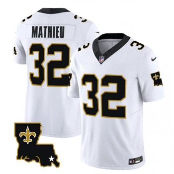 Men's New Orleans Saints #32 Tyrann Mathieu White 2023 F.U.S.E. 1987 Legacy Vapor Stitched Jersey Men's New Orleans Saints #32 Tyrann Mathieu White 2023 F.U.S.E. 1987 Legacy Vapor Stitched Jersey