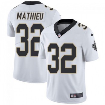 Men's New Orleans Saints #32 Tyrann Mathieu White Vapor Limited Stitched Jersey Men's New Orleans Saints #32 Tyrann Mathieu White Vapor Limited Stitched Jersey