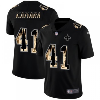 Men's New Orleans Saints #41 Alvin Kamara 2019 Black Statue of Liberty Limited Stitched NFL Jersey Men's New Orleans Saints #41 Alvin Kamara 2019 Black Statue of Liberty Limited Stitched NFL Jersey