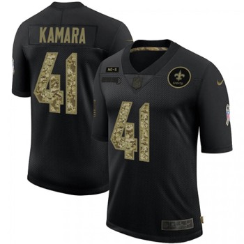 Men's New Orleans Saints #41 Alvin Kamara 2020 Black Camo Salute To Service Limited Stitched Jersey Men's New Orleans Saints #41 Alvin Kamara 2020 Black Camo Salute To Service Limited Stitched Jersey