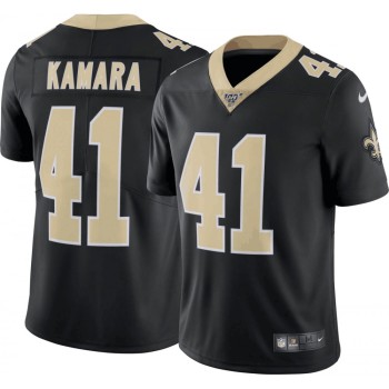 Men's New Orleans Saints #41 Alvin Kamara Black 2019 100th Season Vapor Untouchable Limited Stitched NFL Jersey Men's New Orleans Saints #41 Alvin Kamara Black 2019 100th Season Vapor Untouchable Limited Stitched NFL Jersey