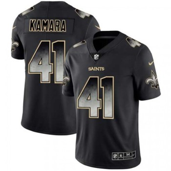 Men's New Orleans Saints #41 Alvin Kamara Black 2019 Smoke Fashion Limited Stitched NFL Jersey Men's New Orleans Saints #41 Alvin Kamara Black 2019 Smoke Fashion Limited Stitched NFL Jersey