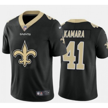 Men's New Orleans Saints #41 Alvin Kamara Black 2020 Team Big Logo Limited Stitched Jersey Men's New Orleans Saints #41 Alvin Kamara Black 2020 Team Big Logo Limited Stitched Jersey