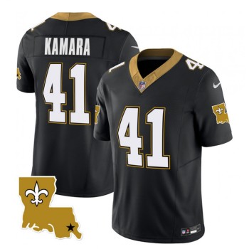 Men's New Orleans Saints #41 Alvin Kamara Black 2023 F.U.S.E. 1987 Legacy Vapor Stitched Jersey Men's New Orleans Saints #41 Alvin Kamara Black 2023 F.U.S.E. 1987 Legacy Vapor Stitched Jersey