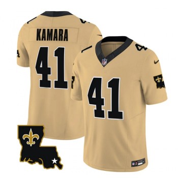 Men's New Orleans Saints #41 Alvin Kamara Gold 2023 F.U.S.E. 1987 Legacy Vapor Stitched Jersey Men's New Orleans Saints #41 Alvin Kamara Gold 2023 F.U.S.E. 1987 Legacy Vapor Stitched Jersey