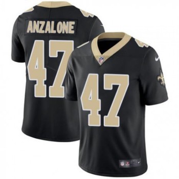 Men's New Orleans Saints #47 Alex Anzalone Black Vapor Untouchable Limited Stitched NFL Jersey Men's New Orleans Saints #47 Alex Anzalone Black Vapor Untouchable Limited Stitched NFL Jersey