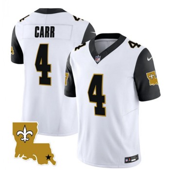 Men's New Orleans Saints #4 Derek Carr White/Black 2023 F.U.S.E. 1987 Legacy Vapor Stitched Jersey Men's New Orleans Saints #4 Derek Carr White/Black 2023 F.U.S.E. 1987 Legacy Vapor Stitched Jersey
