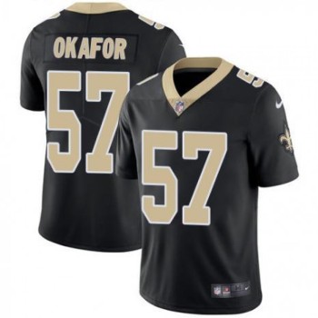 Men's New Orleans Saints #57 Alex Okafor Black Vapor Untouchable Limited Stitched NFL Jersey Men's New Orleans Saints #57 Alex Okafor Black Vapor Untouchable Limited Stitched NFL Jersey
