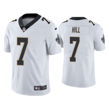Men's New Orleans Saints #7 Taysom Hill White Vapor Untouchable Limited Stitched Jersey Men's New Orleans Saints #7 Taysom Hill White Vapor Untouchable Limited Stitched Jersey