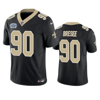 Men's New Orleans Saints #90 Bryan Bresee Black 2023 F.U.S.E. With Prem1ere Patch Vapor Untouchable Limited Stitched Football Jersey Men's New Orleans Saints #90 Bryan Bresee Black 2023 F.U.S.E. With Prem1ere Patch Vapor Untouchable Limited Stitched Football Jersey