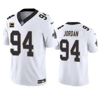 Men's New Orleans Saints #94 Cameron Jordan White 2023 F.U.S.E. With 4-Star C Patch Vapor Untouchable Limited Stitched Jersey Men's New Orleans Saints #94 Cameron Jordan White 2023 F.U.S.E. With 4-Star C Patch Vapor Untouchable Limited Stitched Jersey