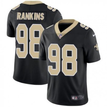 Men's New Orleans Saints #98 Sheldon Rankins Black Vapor Untouchable Limited Stitched NFL Jersey Men's New Orleans Saints #98 Sheldon Rankins Black Vapor Untouchable Limited Stitched NFL Jersey