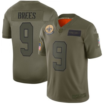 Men's New Orleans Saints #9 Drew Brees 2019 Camo Salute To Service Stitched NFL Jersey Men's New Orleans Saints #9 Drew Brees 2019 Camo Salute To Service Stitched NFL Jersey