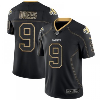 Men's New Orleans Saints #9 Drew Brees Black 2018 Lights Out Color Rush Limited Stitched NFL Jersey Men's New Orleans Saints #9 Drew Brees Black 2018 Lights Out Color Rush Limited Stitched NFL Jersey