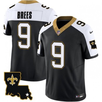 Men's New Orleans Saints #9 Drew Brees Black White 2023 F.U.S.E. 1987 Legacy Vapor Stitched Jersey Men's New Orleans Saints #9 Drew Brees Black White 2023 F.U.S.E. 1987 Legacy Vapor Stitched Jersey