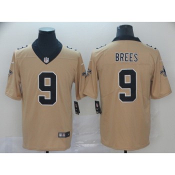 Men's New Orleans Saints #9 Drew Brees Gold Inverted Legend Stitched NFL Jersey Men's New Orleans Saints #9 Drew Brees Gold Inverted Legend Stitched NFL Jersey