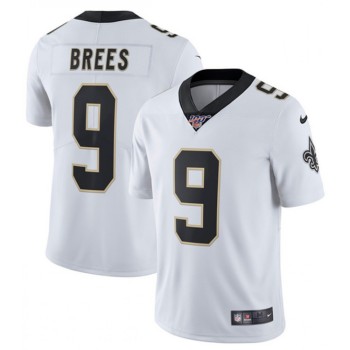 Men's New Orleans Saints #9 Drew Brees White 2019 100th Season Vapor Untouchable Limited Stitched NFL Jersey Men's New Orleans Saints #9 Drew Brees White 2019 100th Season Vapor Untouchable Limited Stitched NFL Jersey