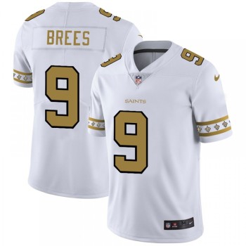 Men's New Orleans Saints #9 Drew Brees White 2019 Team Logo Cool Edition Stitched NFL Jersey Men's New Orleans Saints #9 Drew Brees White 2019 Team Logo Cool Edition Stitched NFL Jersey