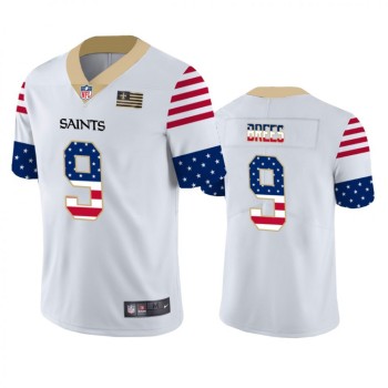 Men's New Orleans Saints #9 Drew Brees White 2019 USA Flag Fashion Limited Stitched NFL Jersey Men's New Orleans Saints #9 Drew Brees White 2019 USA Flag Fashion Limited Stitched NFL Jersey