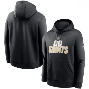 Men's New Orleans Saints Black Fan Gear Local Club Pullover Hoodie Men's New Orleans Saints Black Fan Gear Local Club Pullover Hoodie