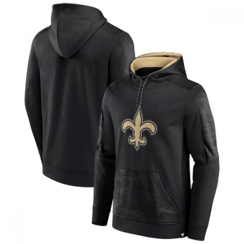 Men's New Orleans Saints Black On The Ball Pullover Hoodie Men's New Orleans Saints Black On The Ball Pullover Hoodie