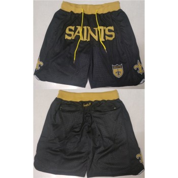 Men's New Orleans Saints Black Shorts(Run Small) Men's New Orleans Saints Black Shorts(Run Small)