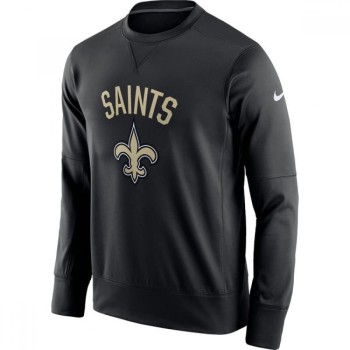 Men's New Orleans Saints Black Sideline Circuit Performance Sweatshirt Men's New Orleans Saints Black Sideline Circuit Performance Sweatshirt