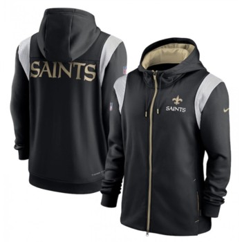 Men's New Orleans Saints Black zipper Hoodie Men's New Orleans Saints Black zipper Hoodie